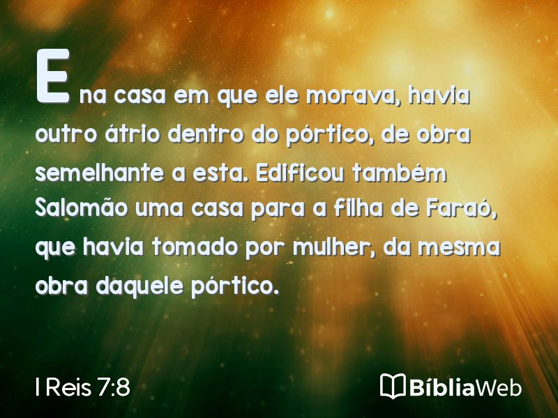 I Reis 7:8 em imagem para compartilhar