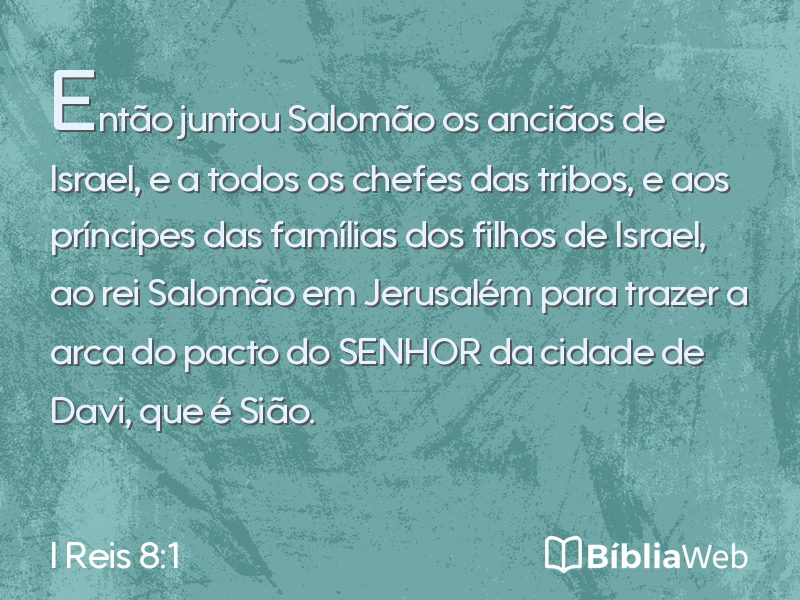 I Reis 8:1 em imagem para compartilhar