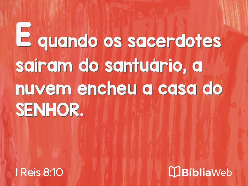 I Reis 8:10 em imagem para compartilhar