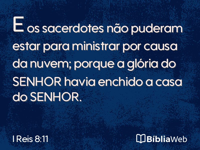 I Reis 8:11 em imagem para compartilhar
