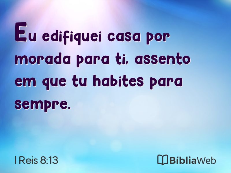 I Reis 8:13 em imagem para compartilhar