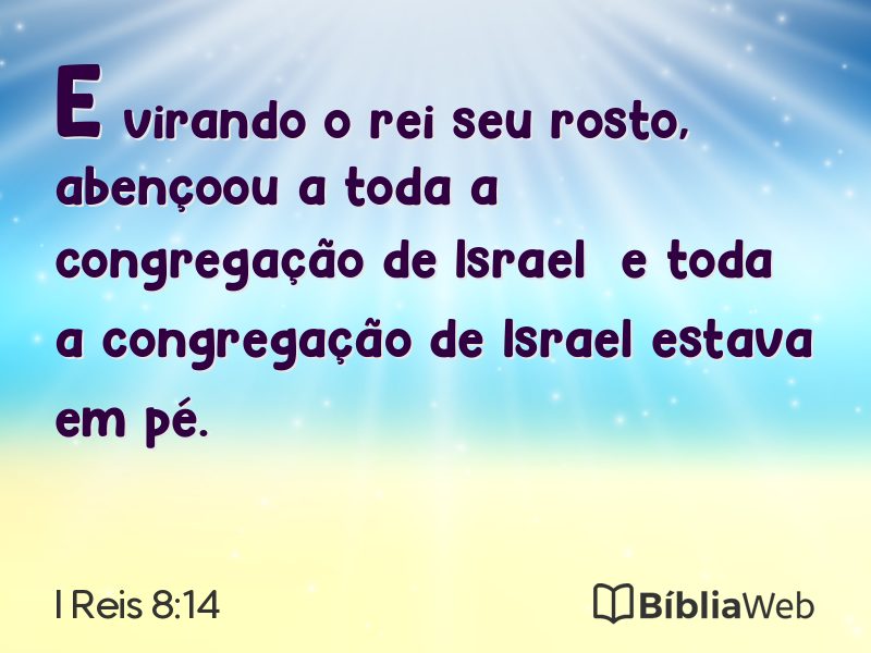 I Reis 8:14 em imagem para compartilhar