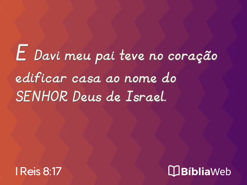 I Reis 8:17 em imagem para compartilhar