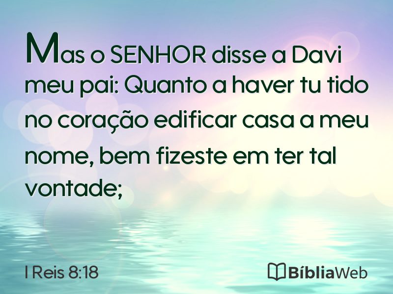 I Reis 8:18 em imagem para compartilhar