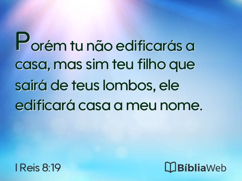 I Reis 8:19 em imagem para compartilhar