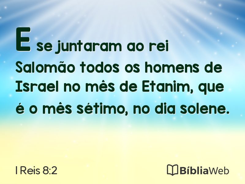 I Reis 8:2 em imagem para compartilhar