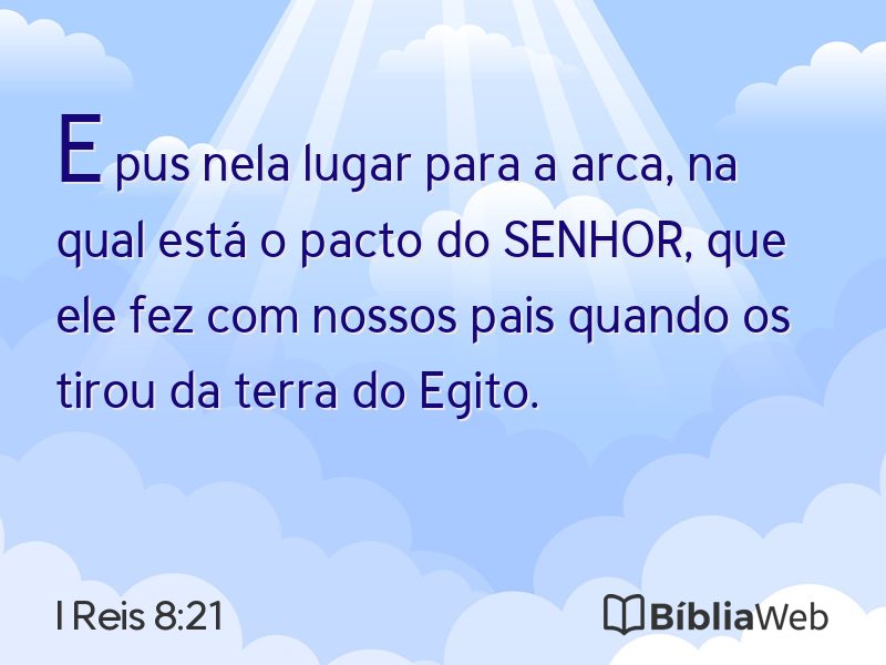 I Reis 8:21 em imagem para compartilhar