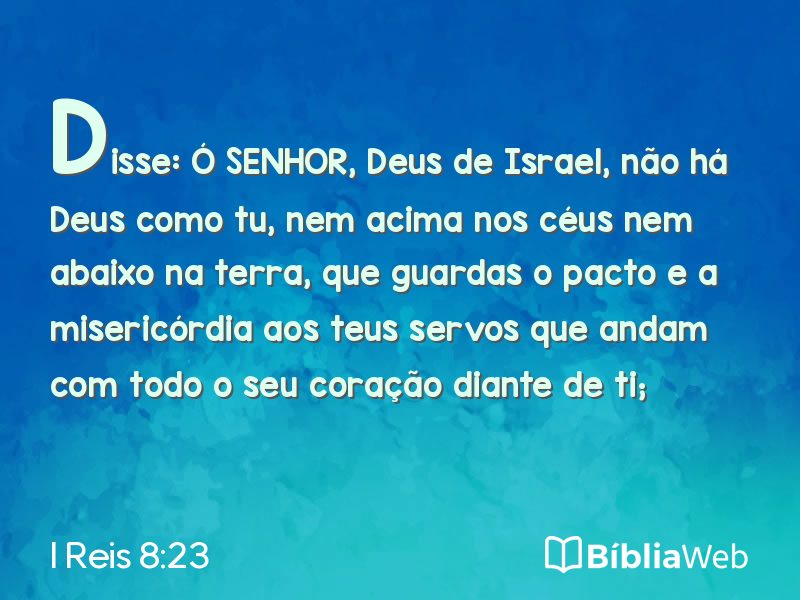 I Reis 8:23 em imagem para compartilhar