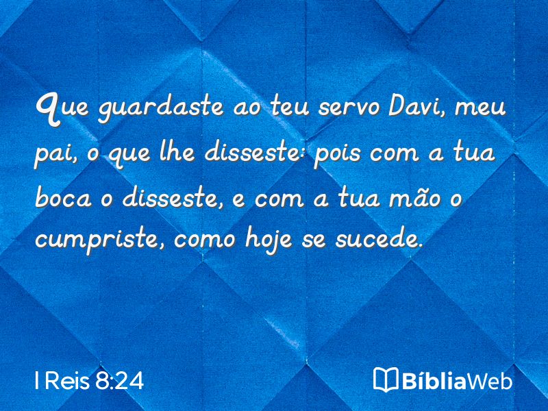 I Reis 8:24 em imagem para compartilhar