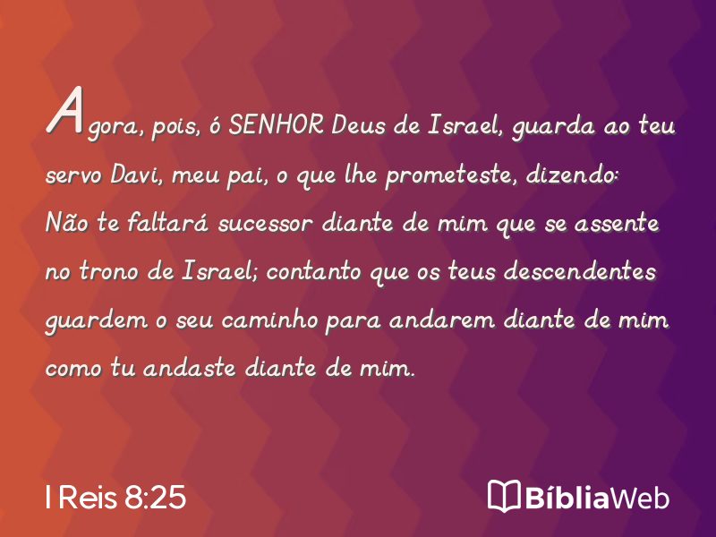 I Reis 8:25 em imagem para compartilhar