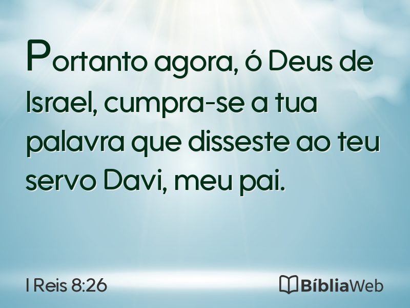 I Reis 8:26 em imagem para compartilhar