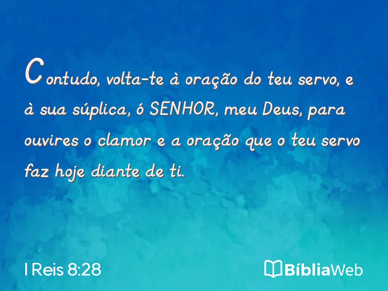I Reis 8:28 em imagem para compartilhar