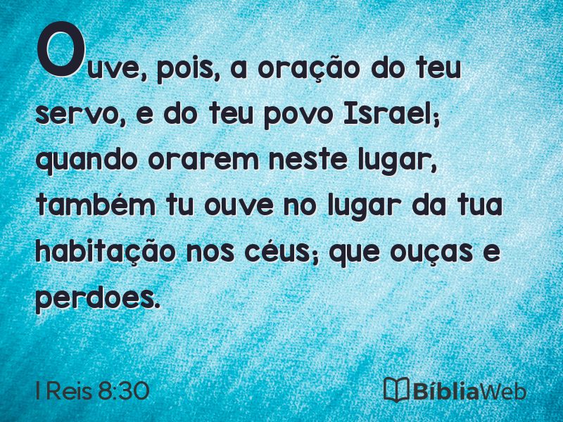 I Reis 8:30 em imagem para compartilhar