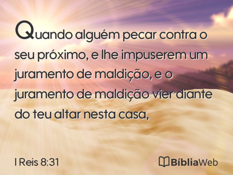 I Reis 8:31 em imagem para compartilhar