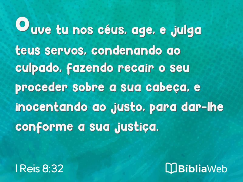 I Reis 8:32 em imagem para compartilhar