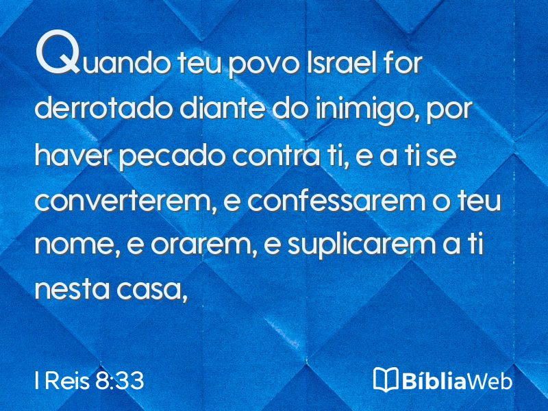 I Reis 8:33 em imagem para compartilhar