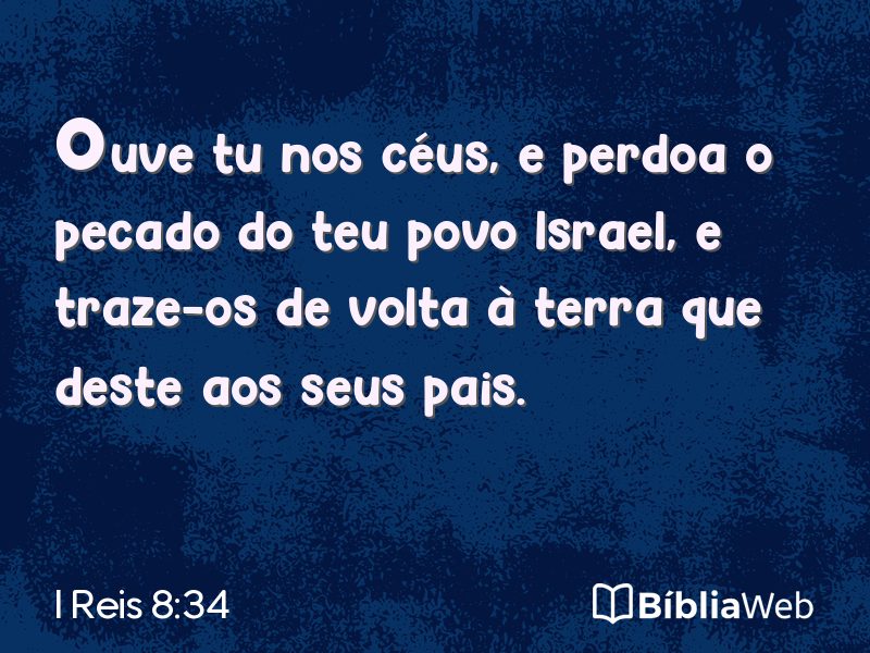 I Reis 8:34 em imagem para compartilhar