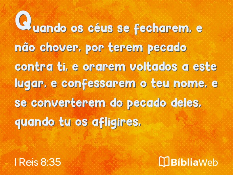 I Reis 8:35 em imagem para compartilhar