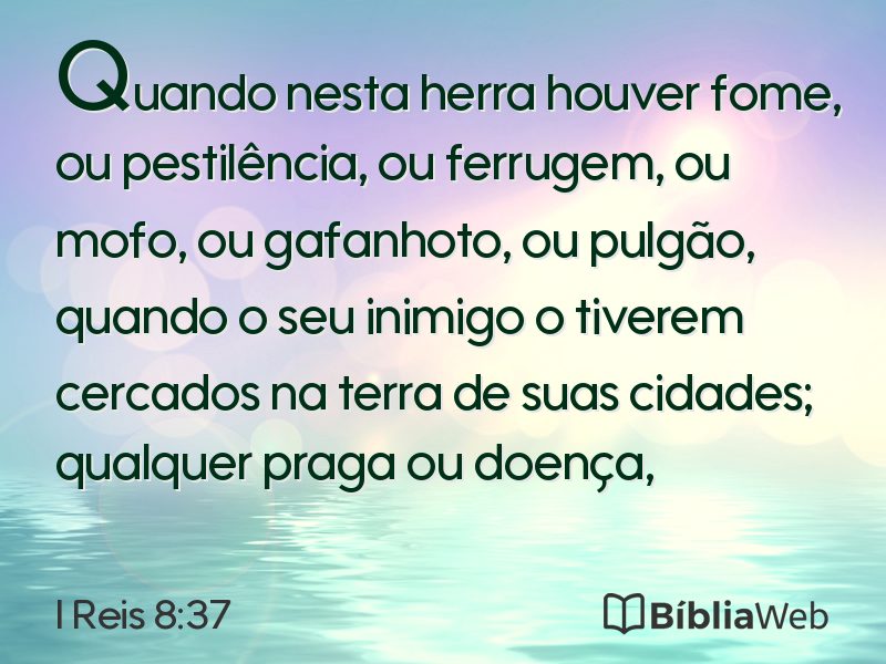 I Reis 8:37 em imagem para compartilhar