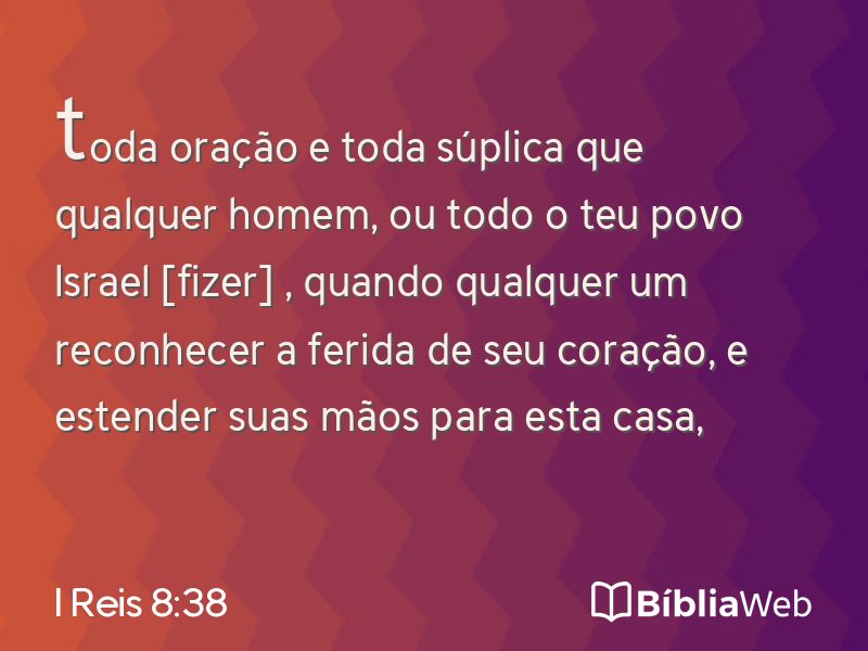 I Reis 8:38 em imagem para compartilhar