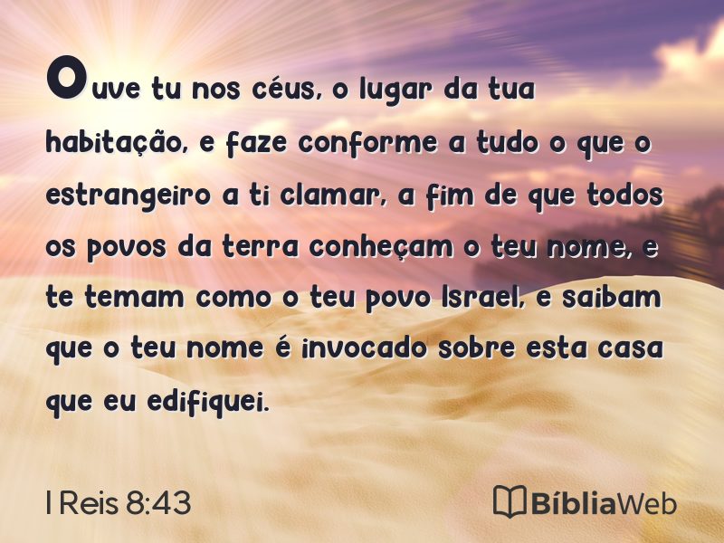 I Reis 8:43 em imagem para compartilhar