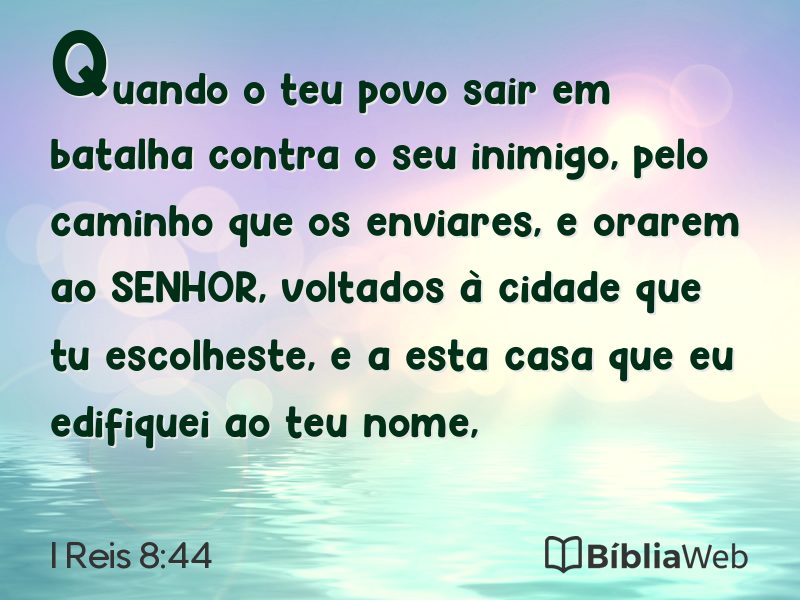 I Reis 8:44 em imagem para compartilhar