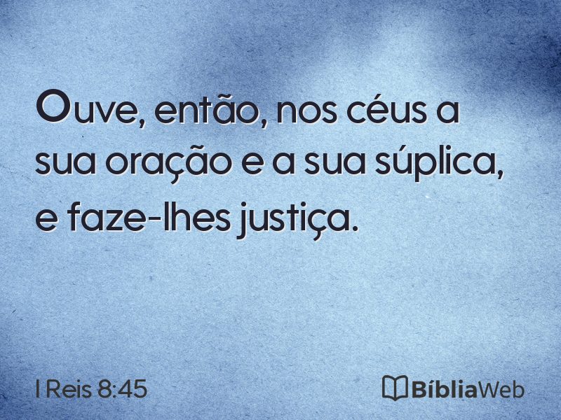 I Reis 8:45 em imagem para compartilhar