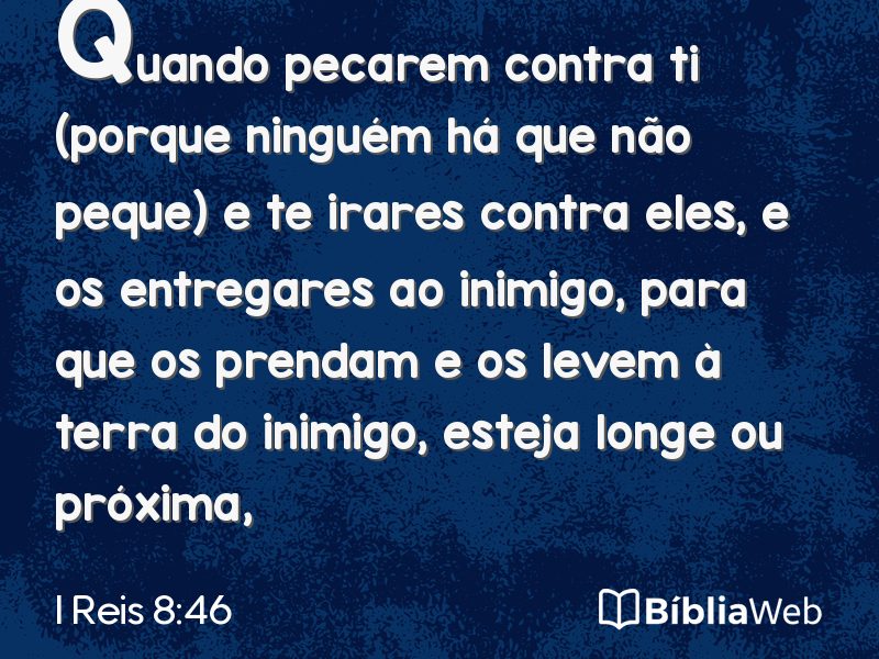 I Reis 8:46 em imagem para compartilhar