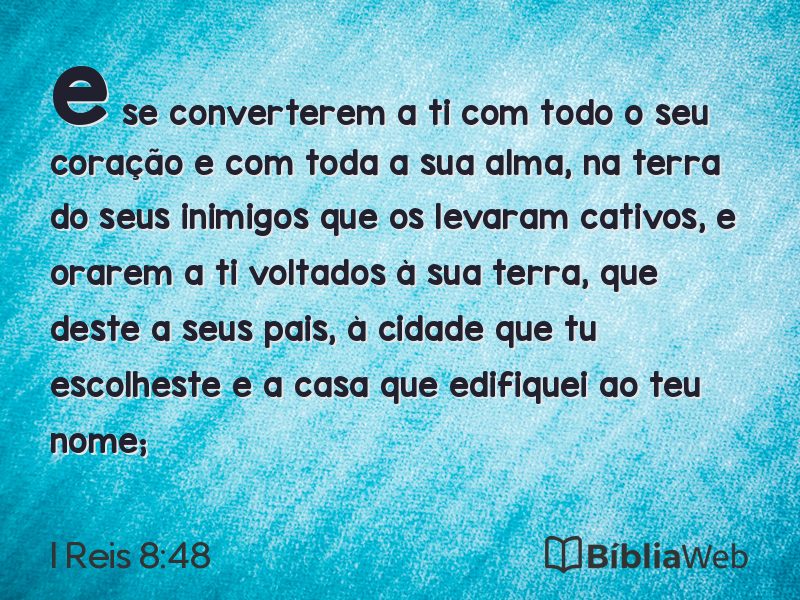I Reis 8:48 em imagem para compartilhar