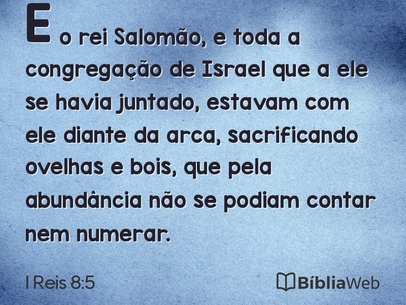 I Reis 8:5 em imagem para compartilhar