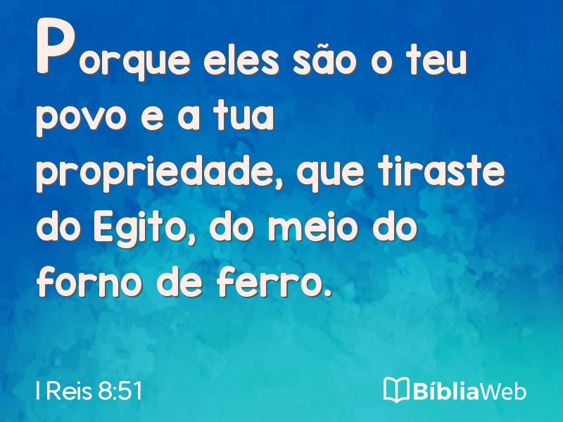 I Reis 8:51 em imagem para compartilhar