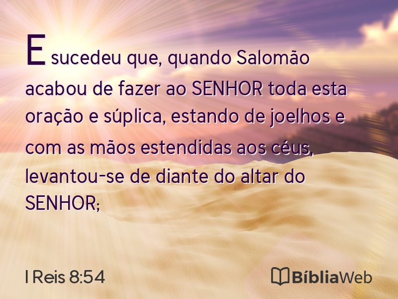 I Reis 8:54 em imagem para compartilhar