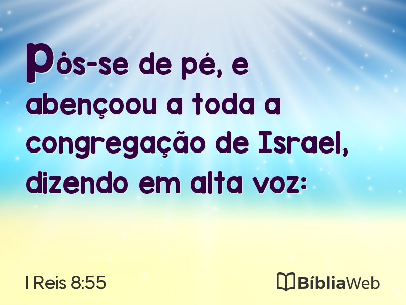 I Reis 8:55 em imagem para compartilhar