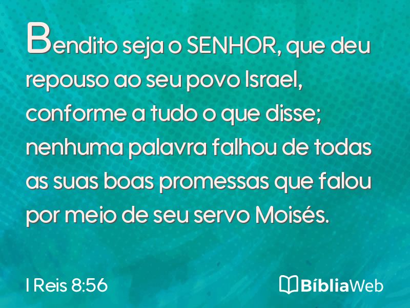 I Reis 8:56 em imagem para compartilhar