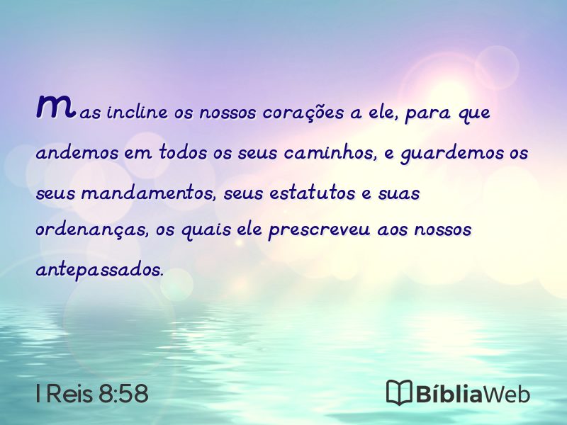 I Reis 8:58 em imagem para compartilhar