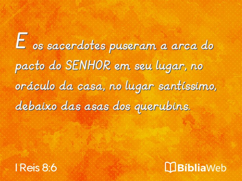 I Reis 8:6 em imagem para compartilhar