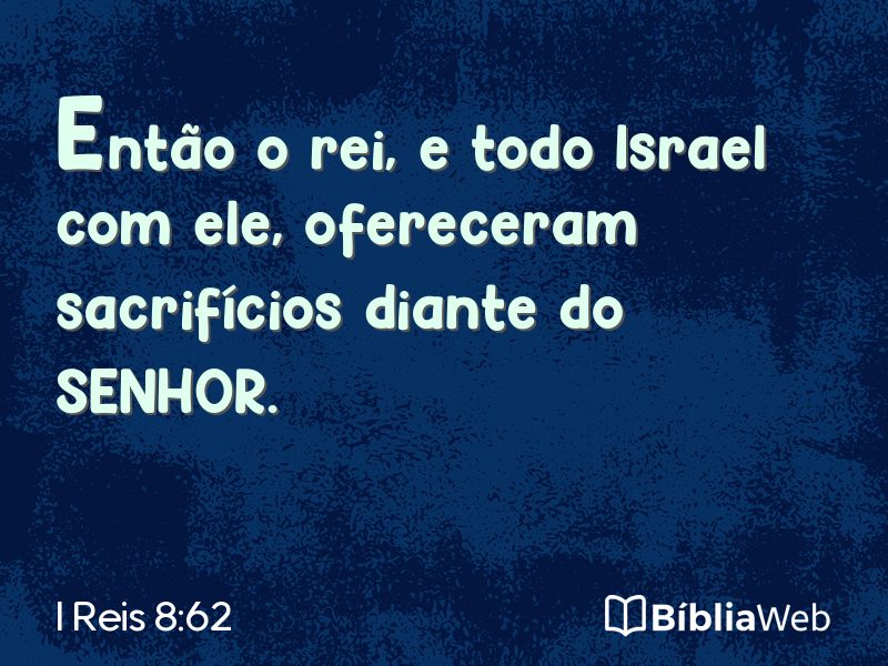 I Reis 8:62 em imagem para compartilhar