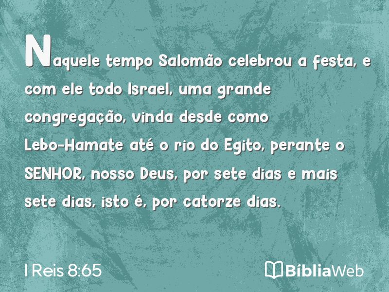 I Reis 8:65 em imagem para compartilhar