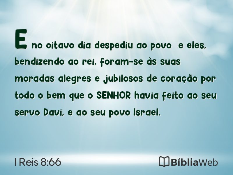 I Reis 8:66 em imagem para compartilhar
