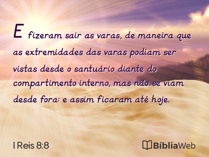 I Reis 8:8 em imagem para compartilhar