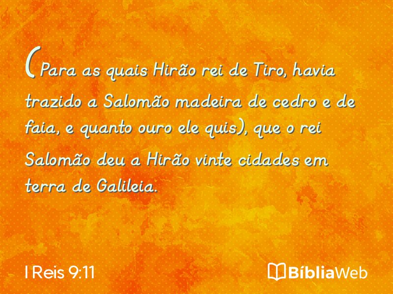 I Reis 9:11 em imagem para compartilhar