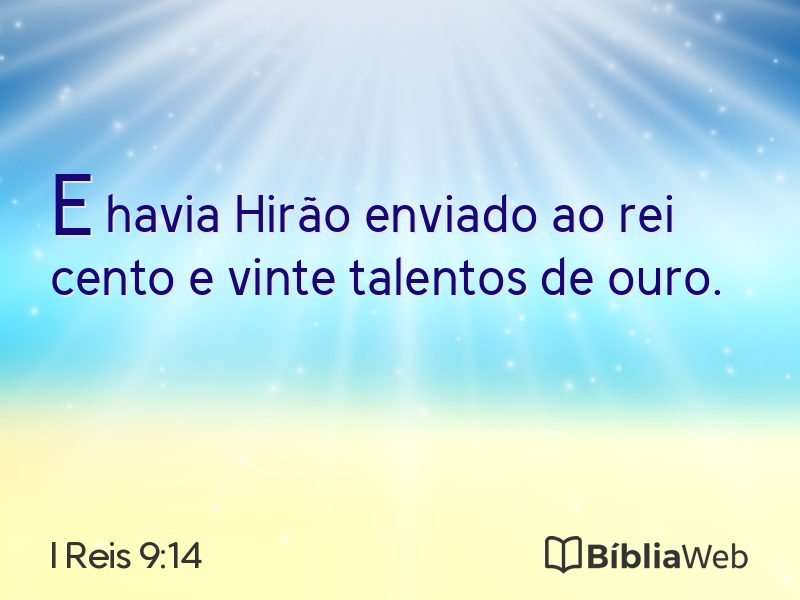 I Reis 9:14 em imagem para compartilhar