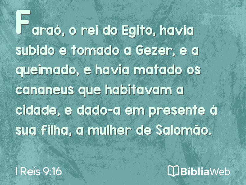 I Reis 9:16 em imagem para compartilhar