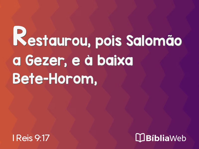 I Reis 9:17 em imagem para compartilhar
