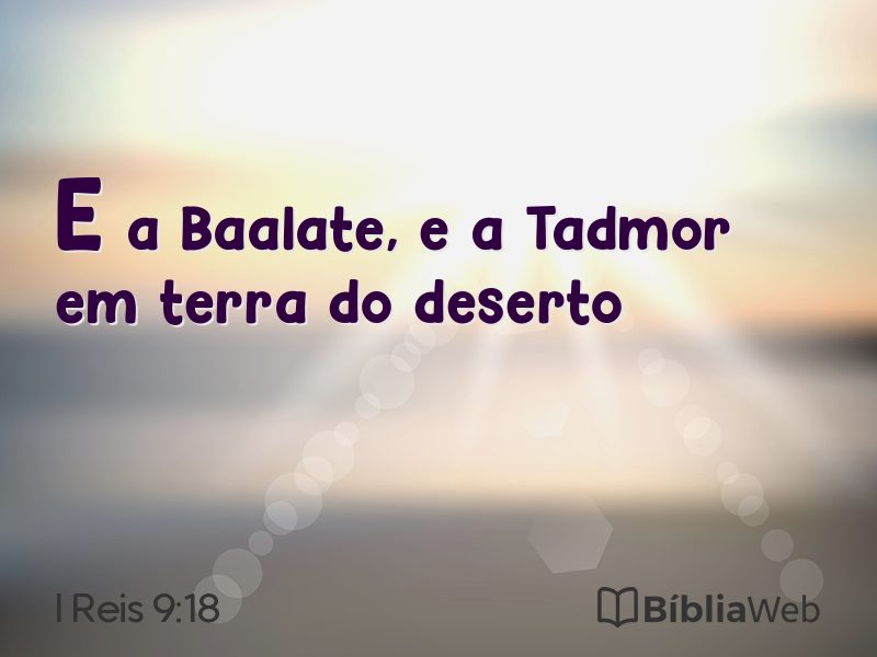 I Reis 9:18 em imagem para compartilhar