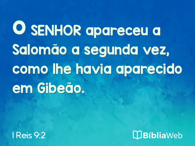 I Reis 9:2 em imagem para compartilhar