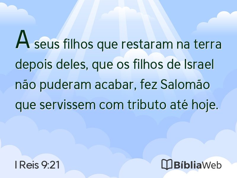 I Reis 9:21 em imagem para compartilhar