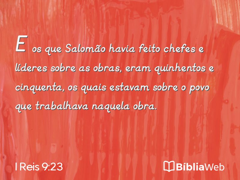 I Reis 9:23 em imagem para compartilhar