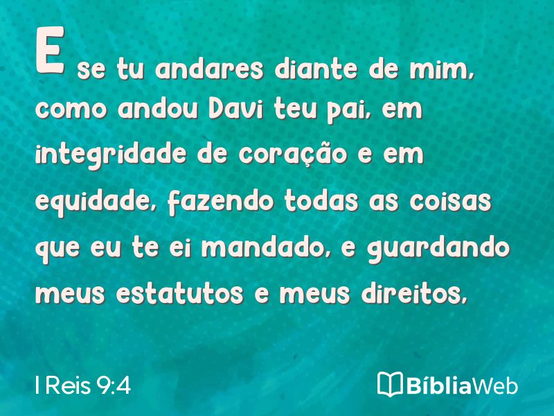 I Reis 9:4 em imagem para compartilhar