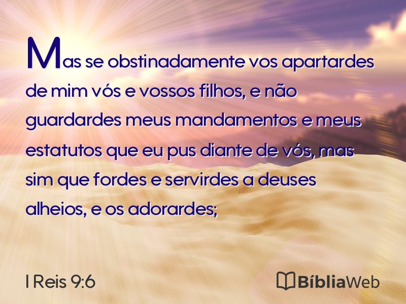 I Reis 9:6 em imagem para compartilhar